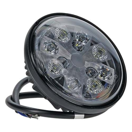 Tiger Lights 24W LED Sealed Round Hi-Lo Beam w/ Wired Cable for John Deere Tractors