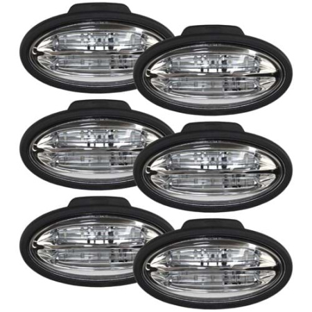 OSRAM LED Flood Beam Panel Mount Cab Light Kit, 3600 Lumens - (Pkg. of 6)