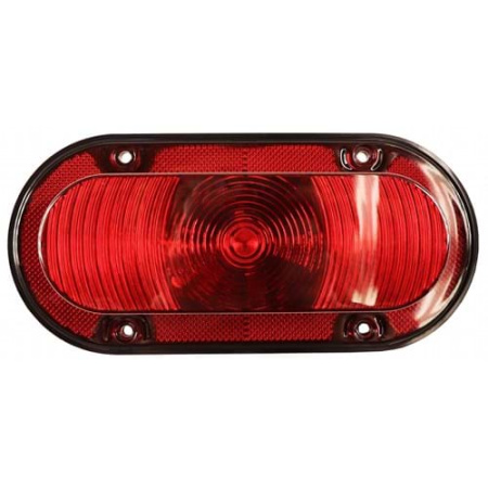 Red LED Oval Warning Tail Light, 720 Lumens